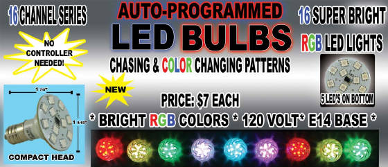 16 channel auto-programmed led bulbs